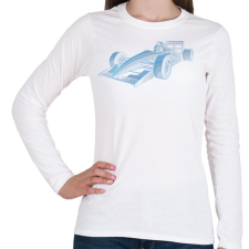 PRINTFASHION Forma 1 - Női hosszú ujjú póló - Fehér női póló