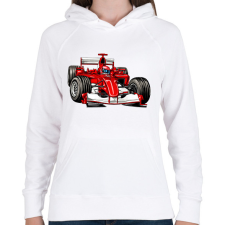 PRINTFASHION Forma 1 - Női kapucnis pulóver - Fehér női pulóver, kardigán