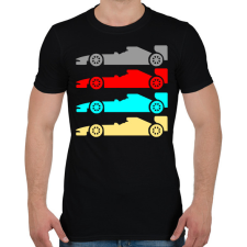 PRINTFASHION forma 1 verseny autók - Férfi póló - Fekete férfi póló