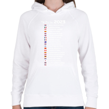 PRINTFASHION Forma 1 Versenyzők - Női kapucnis pulóver - Fehér női pulóver, kardigán