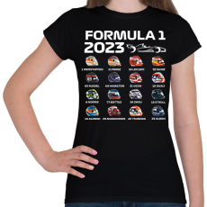 PRINTFASHION Forma 1 Versenyzők - Női póló - Fekete