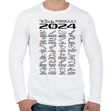 PRINTFASHION Formula 1 2024 F - Férfi hosszú ujjú póló - Fehér