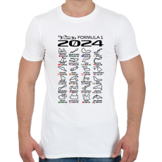 PRINTFASHION Formula 1 2024 F - Férfi póló - Fehér