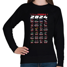 PRINTFASHION Formula 1 - 2024 versenynaptár - Női pulóver - Fekete női pulóver, kardigán