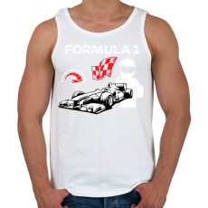 PRINTFASHION Formula 1 - Férfi atléta - Fehér