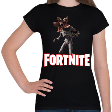 PRINTFASHION Fornite Demogorgon - Női póló - Fekete női póló