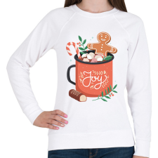 PRINTFASHION Forró csoki - Női pulóver - Fehér női pulóver, kardigán