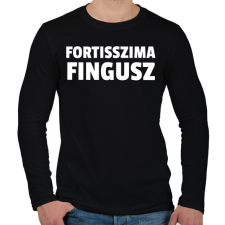 PRINTFASHION FORTISSZIMA FINGUSZ - Férfi hosszú ujjú póló - Fekete férfi póló