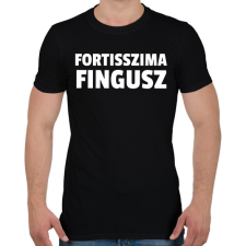PRINTFASHION FORTISSZIMA FINGUSZ - Férfi póló - Fekete férfi póló