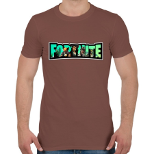 PRINTFASHION Fortnite11 - Férfi póló - Mogyoróbarna férfi póló