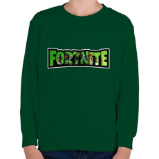 PRINTFASHION Fortnite6 - Gyerek pulóver - Sötétzöld