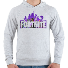 PRINTFASHION Fortnite #1 - Férfi kapucnis pulóver - Sport szürke férfi pulóver, kardigán