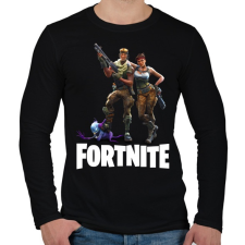 PRINTFASHION Fortnite #3 - Férfi hosszú ujjú póló - Fekete férfi póló