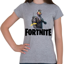 PRINTFASHION Fortnite #6 /Black/ - Női póló - Sport szürke női póló