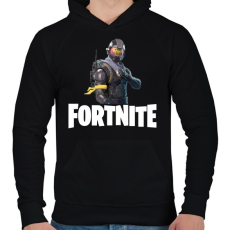 PRINTFASHION Fortnite #6 - Férfi kapucnis pulóver - Fekete
