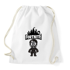 PRINTFASHION Fortnite 8ball skin - Sportzsák, Tornazsák - Fehér tornazsák