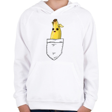 PRINTFASHION Fortnite - Banán skin - Gyerek kapucnis pulóver - Fehér
