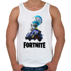 PRINTFASHION Fortnite_Battle_Bus - Férfi atléta - Fehér