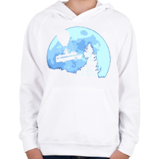 PRINTFASHION Fortnite Battle Bus - Gyerek kapucnis pulóver - Fehér gyerek pulóver, kardigán
