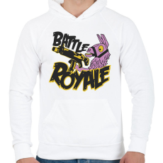 PRINTFASHION Fortnite Battle Royal Llama - Férfi kapucnis pulóver - Fehér