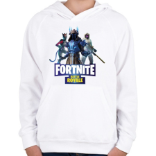 PRINTFASHION Fortnite battle royale 2 - Gyerek kapucnis pulóver - Fehér gyerek pulóver, kardigán