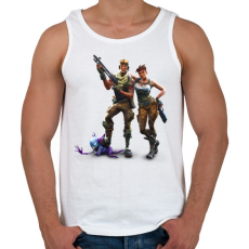 PRINTFASHION Fortnite Battle Royale Bajnokok - Férfi atléta - Fehér