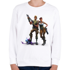 PRINTFASHION Fortnite Battle Royale Bajnokok - Gyerek pulóver - Fehér gyerek pulóver, kardigán