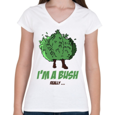 PRINTFASHION Fortnite Bush Tee - Női V-nyakú póló - Fehér