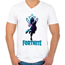 PRINTFASHION Fortnite: Catalyst - Férfi V-nyakú póló - Fehér