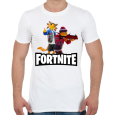 PRINTFASHION Fortnite courtside axo - Férfi póló - Fehér