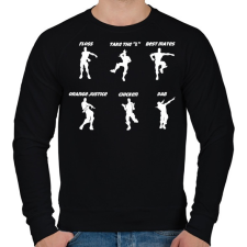PRINTFASHION Fortnite Dance - Férfi pulóver - Fekete férfi pulóver, kardigán