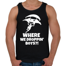 PRINTFASHION fortnite droppin - Férfi atléta - Fekete atléta, trikó