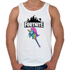 PRINTFASHION Fortnite Egyszarvú csákány - Férfi atléta - Fehér atléta, trikó
