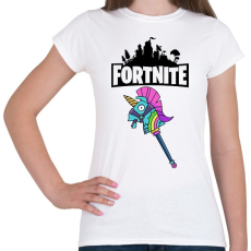 PRINTFASHION Fortnite Egyszarvú csákány - Női póló - Fehér