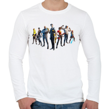 PRINTFASHION Fortnite - Férfi hosszú ujjú póló - Fehér férfi póló