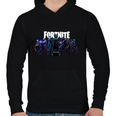 PRINTFASHION Fortnite - Férfi kapucnis pulóver - Fekete