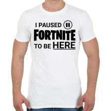 PRINTFASHION Fortnite - Férfi póló - Fehér férfi póló