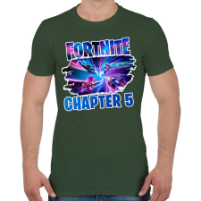 PRINTFASHION Fortnite - Férfi póló - Katonazöld férfi póló