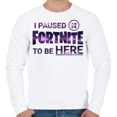 PRINTFASHION Fortnite - Férfi pulóver - Fehér