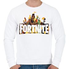 PRINTFASHION Fortnite - Férfi pulóver - Fehér férfi pulóver, kardigán