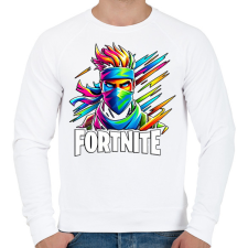 PRINTFASHION Fortnite - Férfi pulóver - Fehér férfi pulóver, kardigán