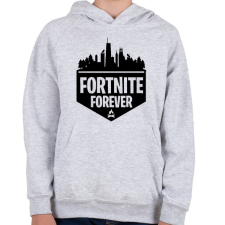 PRINTFASHION Fortnite Forever - Gyerek kapucnis pulóver - Sport szürke gyerek pulóver, kardigán