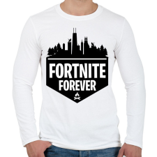 PRINTFASHION Fortnite forever póló - Férfi hosszú ujjú póló - Fehér férfi póló