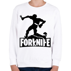 PRINTFASHION fortnite forknife - Gyerek pulóver - Fehér