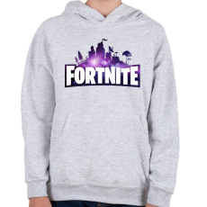 PRINTFASHION Fortnite Galaxy - Gyerek kapucnis pulóver - Sport szürke