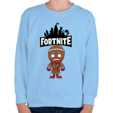 PRINTFASHION Fortnite Gingerbread skin - Gyerek pulóver - Világoskék