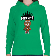 PRINTFASHION Fortnite Gingerbread skin - Női kapucnis pulóver - Zöld női pulóver, kardigán