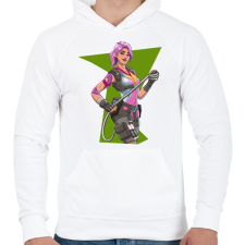 PRINTFASHION Fortnite girl - Férfi kapucnis pulóver - Fehér férfi pulóver, kardigán