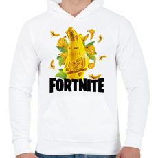 PRINTFASHION Fortnite Gold Peely - Férfi kapucnis pulóver - Fehér