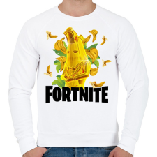 PRINTFASHION Fortnite Gold Peely - Férfi pulóver - Fehér férfi pulóver, kardigán